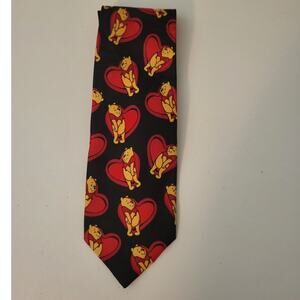 Disney Winnie the Pooh Heart Novelty Neck Tie Valentine's Day Holiday
